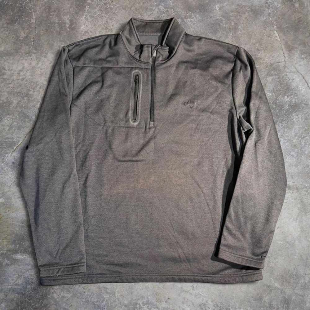 Callaway Gray Quarter Zip Pullover XXL Golf Athletic Performance